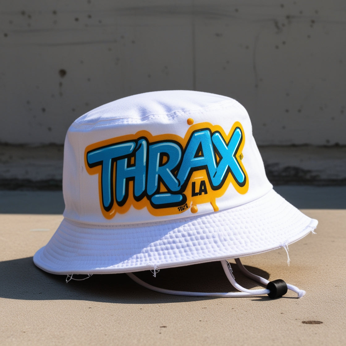 THRAX LA BUCKET HAT- WHITE