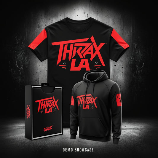 THRAX LA T-SHIRT & HOODIE SET - BLACK