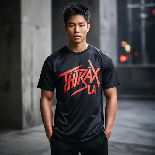 THRAX LA T-SHIRT- BLACK RED